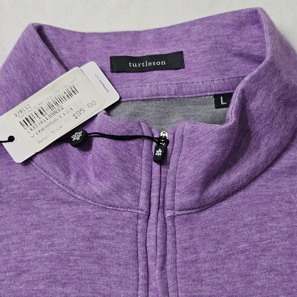 New Turtleson Wallace quarter 1/4 zip golf vest heather purple grape size Large - Picture 3 of 9